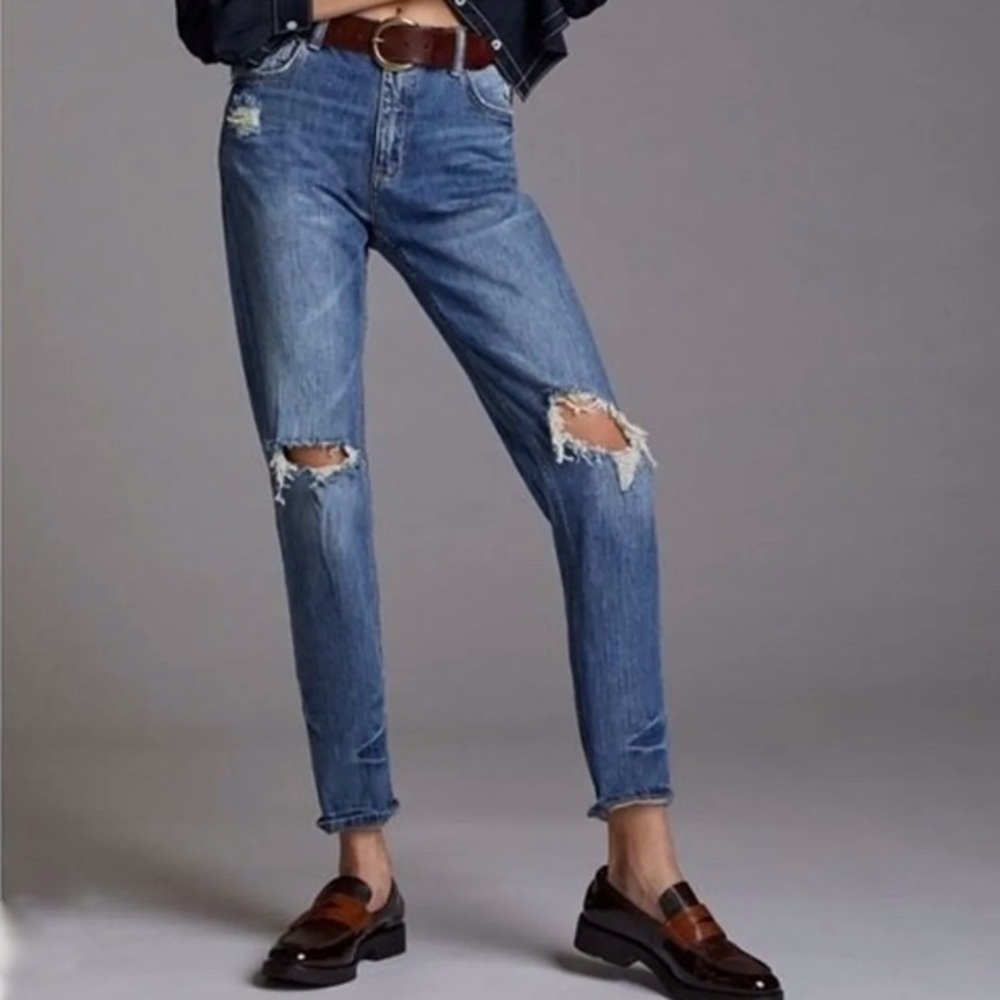 Pilcro Distressed Ripped Heritage Boyfriend Jeans Size 26